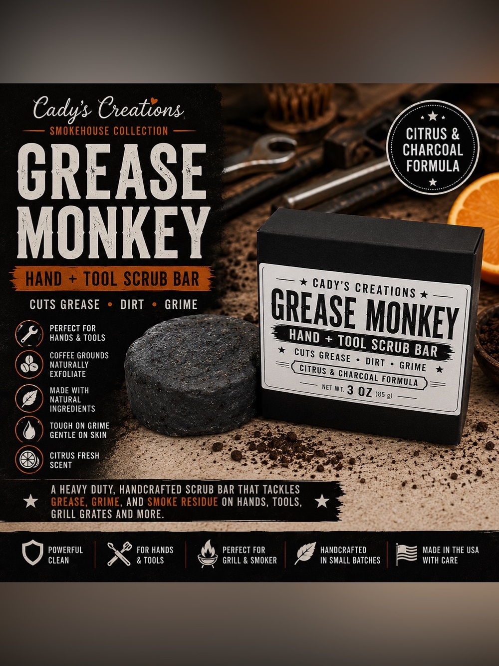 Grease Monkey Hand + Tool Scrub Bar